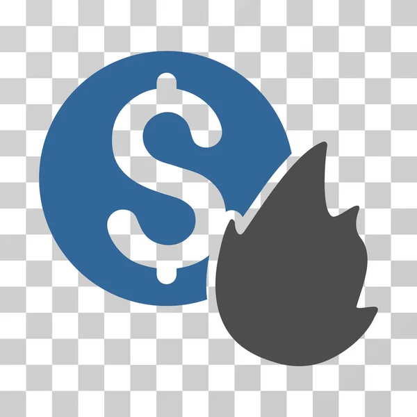 Burn Money Vector Icon — Stock Vector