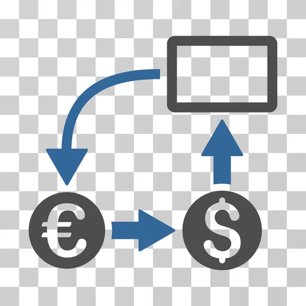 Icona vettoriale Cashflow Euro Exchange — Vettoriale Stock