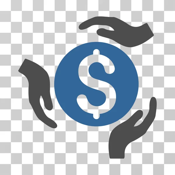 Icona vettoriale delle mani per la cura del denaro — Vettoriale Stock