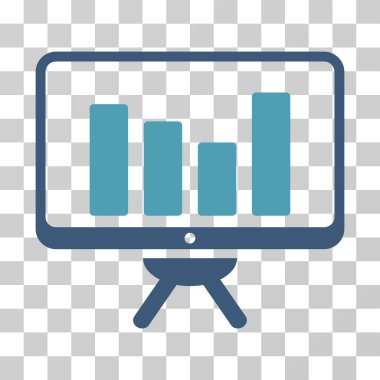 Çubuk grafik kurulu vektör simge izleme