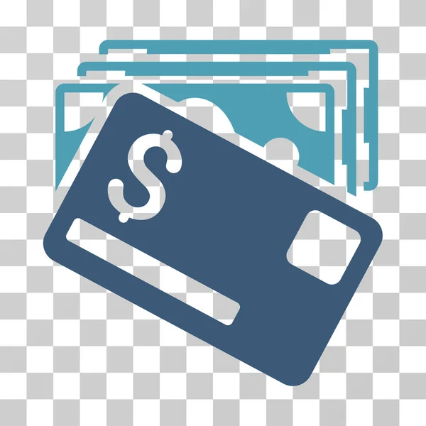 Τραπεζογραμμάτια και κάρτα διάνυσμα εικονίδιο — Διανυσματικό Αρχείο