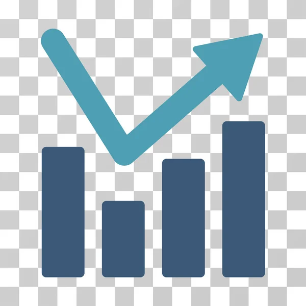 Stapeldiagram Trend vektor symbol — Stock vektor