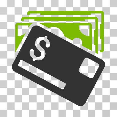 Banknot ve kart vektör simgesi