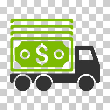 Para kamyon vektör simgesi