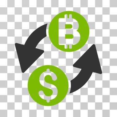 Doları Bitcoin Exchange vektör simgesi