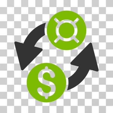 Dolar değişim vektör simgesi