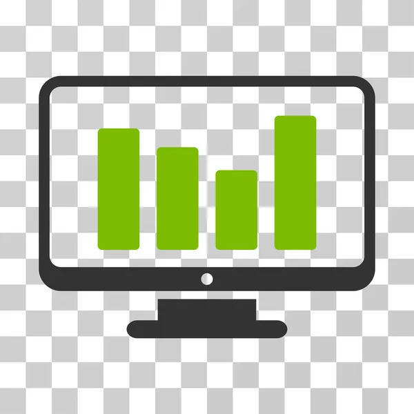 Balkendiagramm-Überwachungsvektorsymbol — Stockvektor