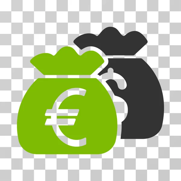 Векторная икона "Euro Money Bags" — стоковый вектор