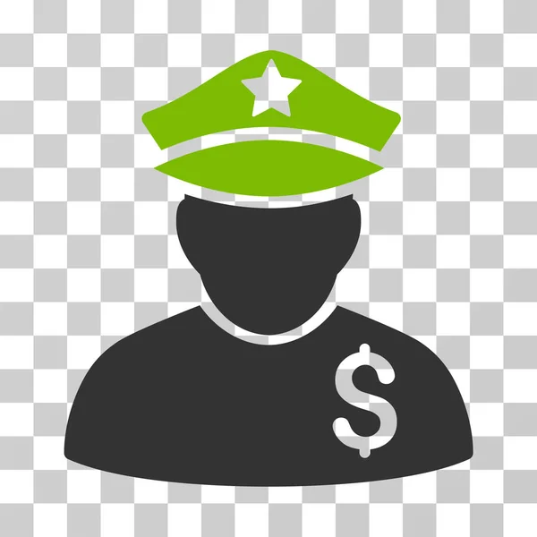 Financial Policeman Vector Icon — Stock Vector