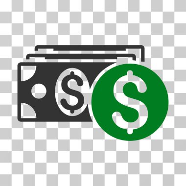 Dolar nakit vektör simgesi