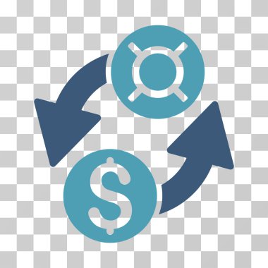 Dolar değişim vektör simgesi