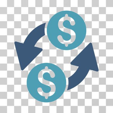 Dolar değişim vektör simgesi