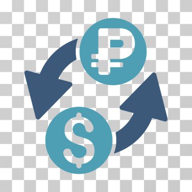 Doları Rublesi Döviz vektör simgesi