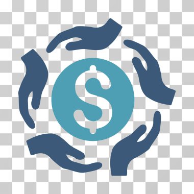 Para bakım el vektör simgesi