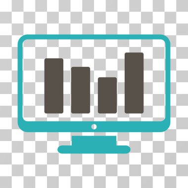 Çubuk grafik izleme vektör simgesi