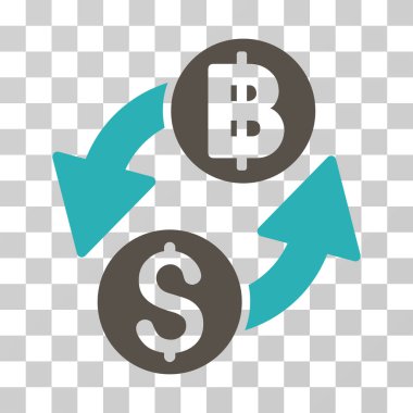 Doları Baht Exchange vektör simgesi