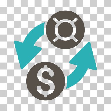 Dolar değişim vektör simgesi