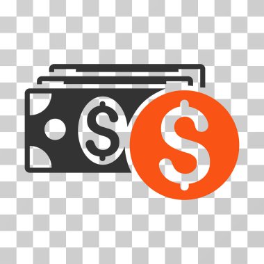 Dolar nakit vektör simgesi