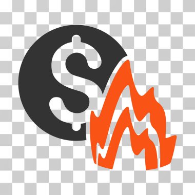 Yangın felaketi fiyat vektör simgesi