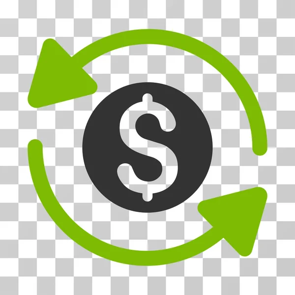 Dinero volumen de negocios vector icono — Vector de stock