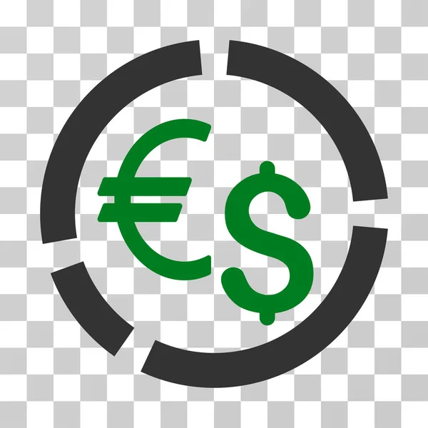Currency Diagram Vector Icon — Stock Vector