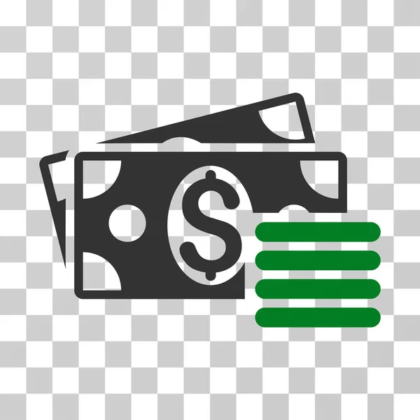 Dólar icono vector de efectivo — Vector de stock