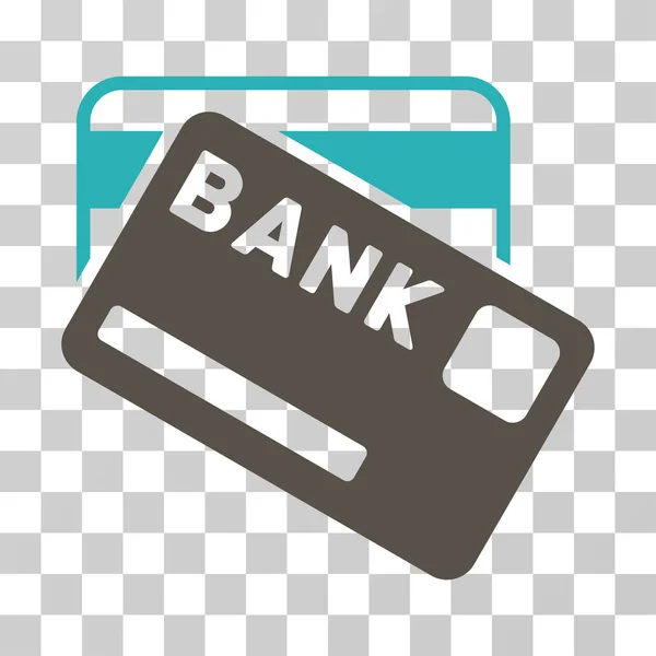Τράπεζα εικονίδιο διάνυσμα κάρτες — Διανυσματικό Αρχείο