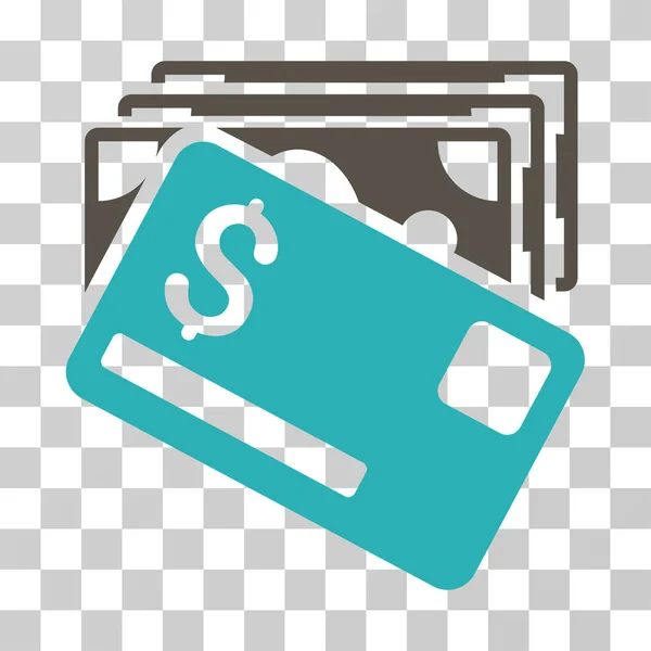 Bankjegyek és kártya Vector Icon — Stock Vector