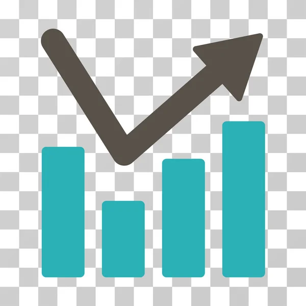 Wykres słupkowy Trend wektor ikona — Wektor stockowy