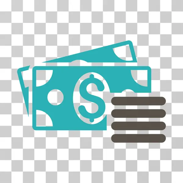 Dollar contant vector pictogram — Stockvector