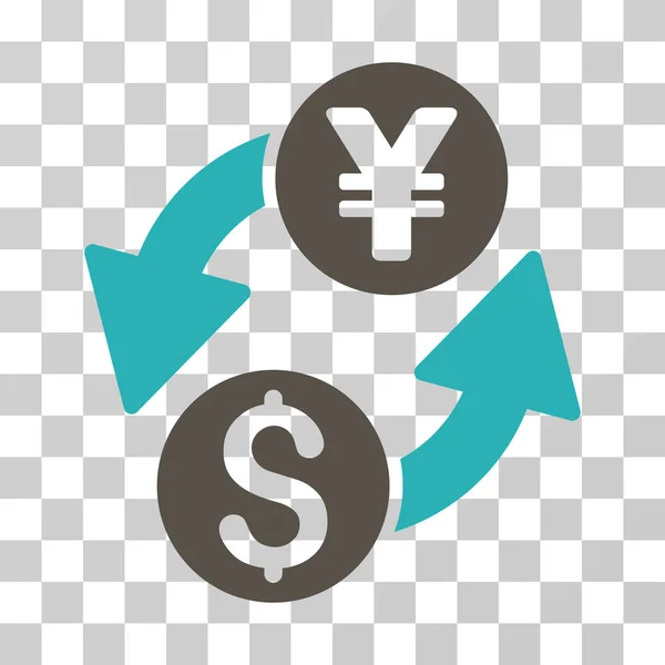 Dólar Yen Vector de cambio Icono — Archivo Imágenes Vectoriales