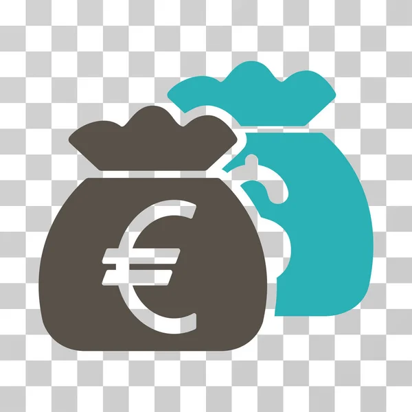 Euro dinheiro sacos vetor ícone —  Vetores de Stock