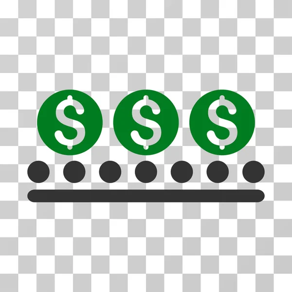 Money Conveyor Vector Icon — Stock Vector