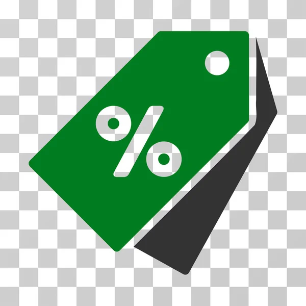 Percent Discount Tags Vector Icon — Stock Vector