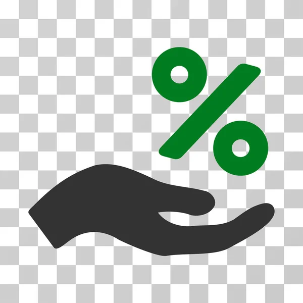 Percentage aanbod handpictogram Vector — Stockvector