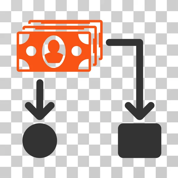 Ícone de vetor de fluxo de caixa —  Vetores de Stock