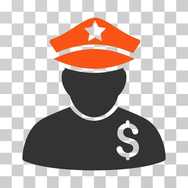 Policía Financiero Vector Icono — Archivo Imágenes Vectoriales