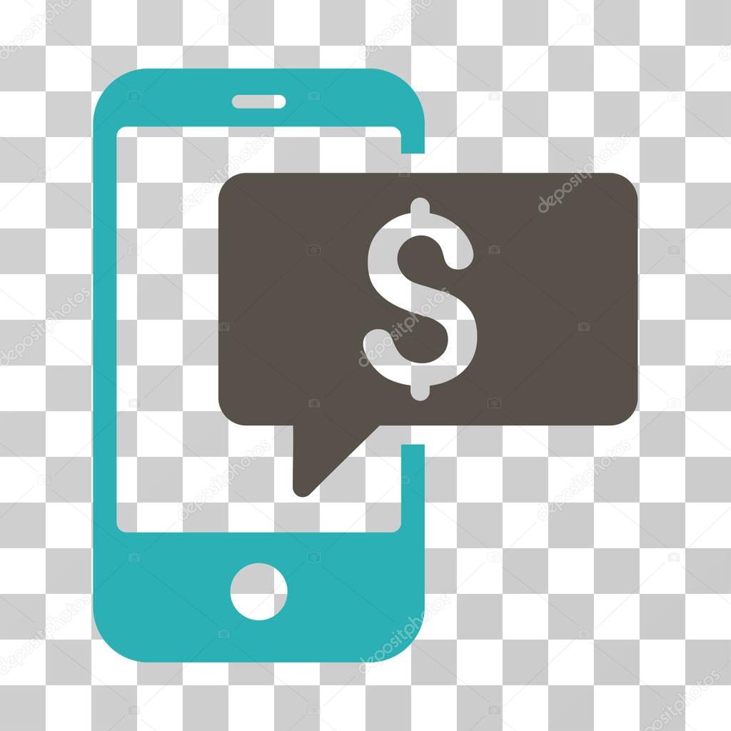 Money Phone SMS Vector Icon