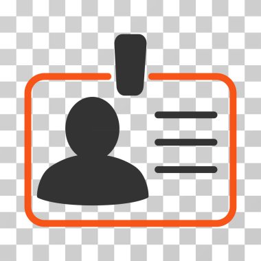 Kişisel rozet vektör simgesi