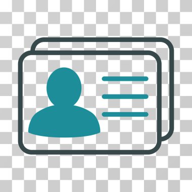 Hesap kartları vektör simgesi