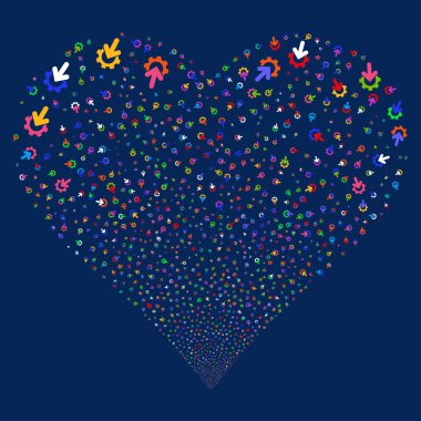 Dişli Tümleştirme havai fişek kalp