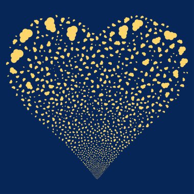 Bulut havai fişek kalp