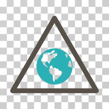 Dünya uyarı vektör simgesi