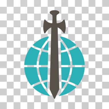 Küresel güvenlik vektör simgesi