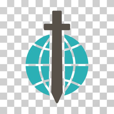 Küresel güvenlik vektör simgesi