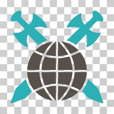 Küresel koruma vektör simgesi