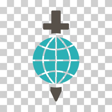 Küresel güvenlik vektör simgesi