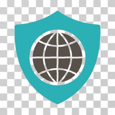 Küresel kalkan vektör simgesi