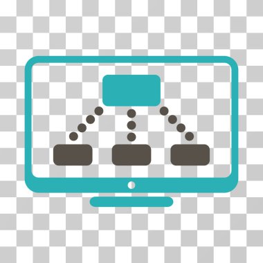 Hiyerarşi monitör vektör simgesi