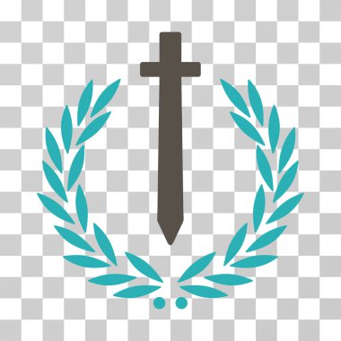 Kılıç onur Embleme vektör simgesi